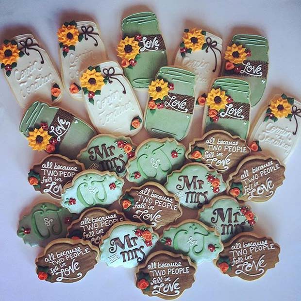 Falla Theme Wedding Cookies for Fall Wedding Ideas 