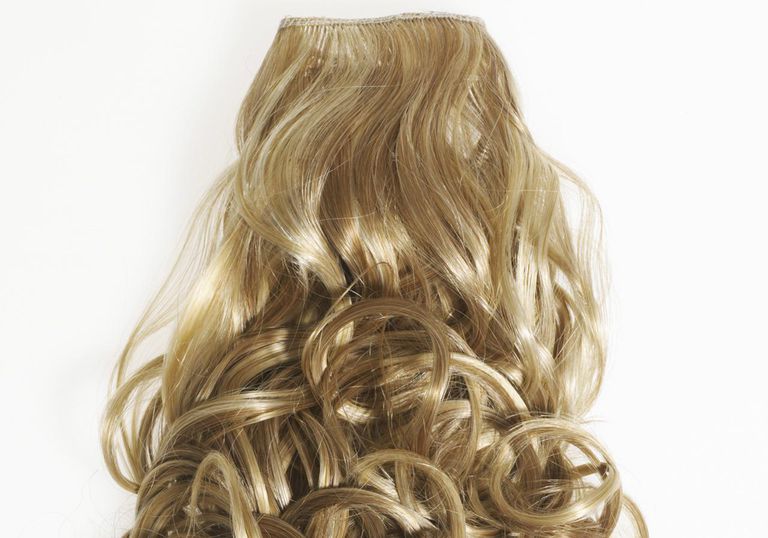 Kıvırcık blond hair extension